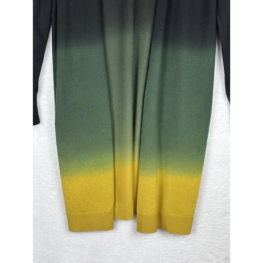 CHICO'S Women's‎ Black/Color Block Open Front Cardigan Size 0